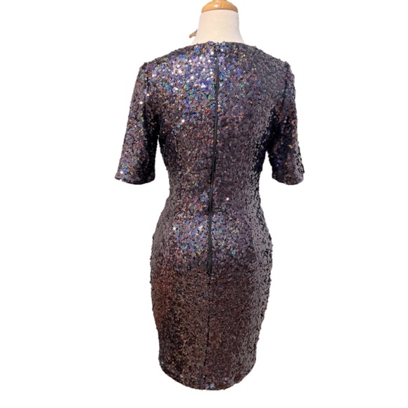 French Connection Sequin Faux Wrap Mini Dress - Picture 2 of 10